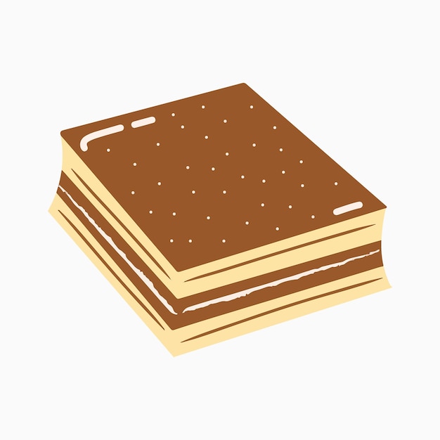 Yummy choco tiramisu bakkerij illustratie