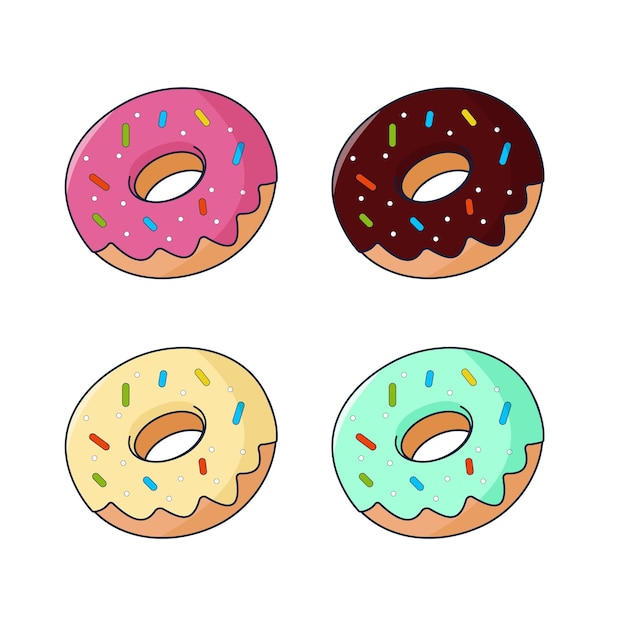 Vector yummy donuts vector