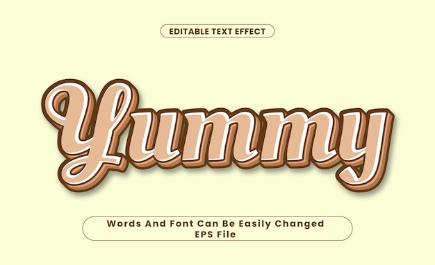 Yummy Editable Text Effect Font and Word Can Be Change