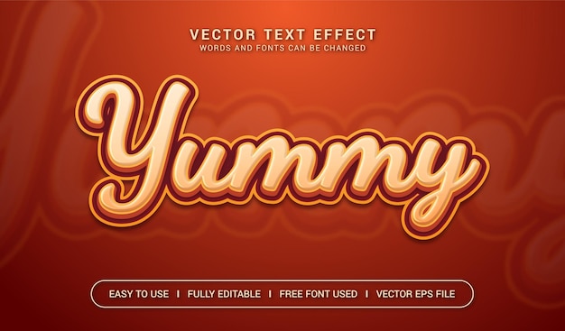 Yummy Editable Vector Text Effect