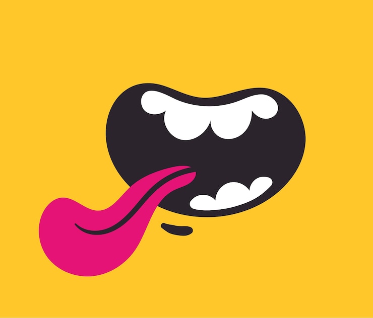Vector 舌を隔離したコンセプト ベクトルグラフィックデザイン要素イラスト