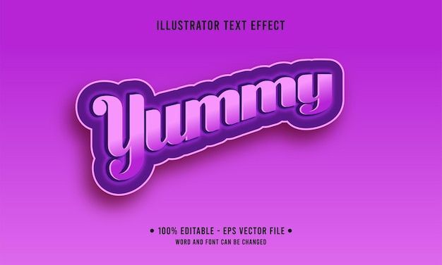 Vector yummy purple text effect