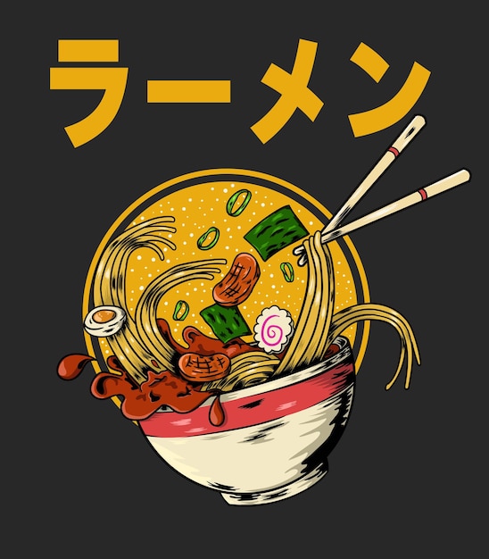 Vector yummy ramen design