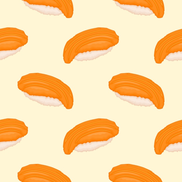 Yummy salmon sushi pattern