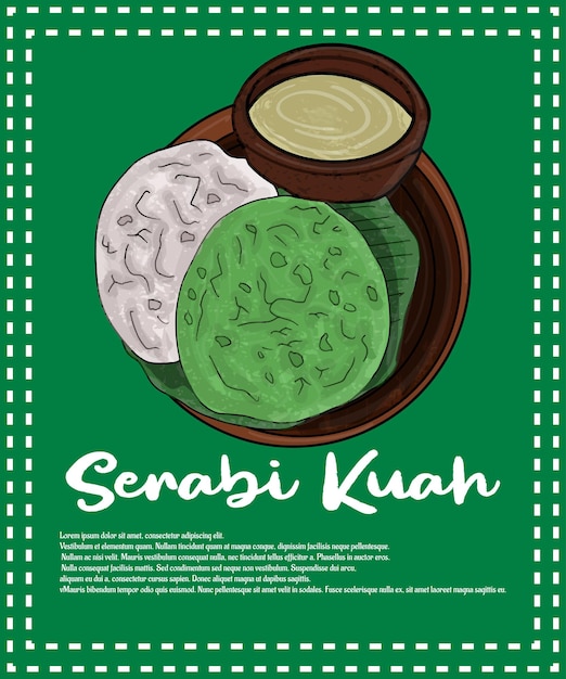 Yummy serabi kuah in stile doodle