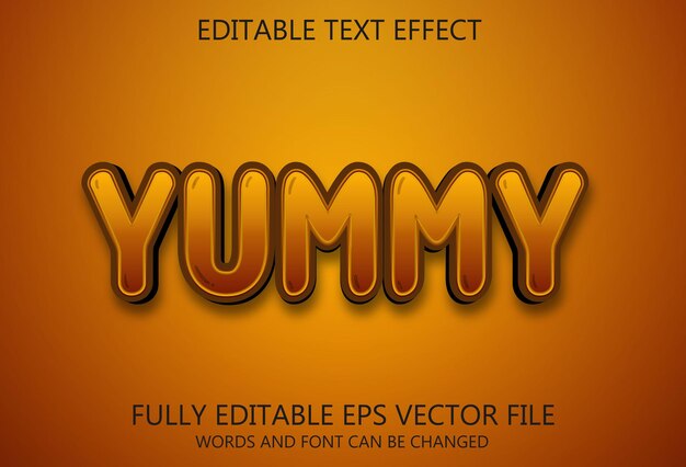 Vector yummy text effect