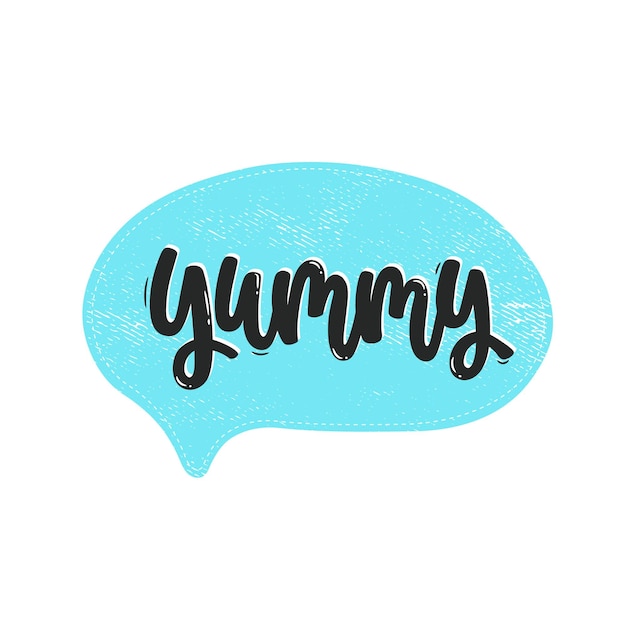 Vector yummy vector lettering