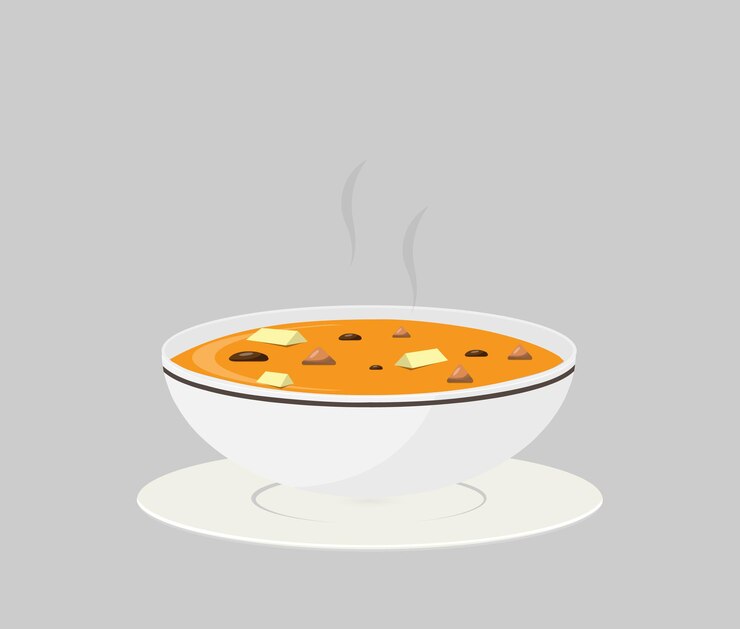 Vector yummy vegetable soup