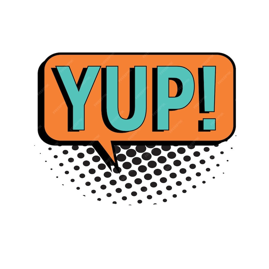 Premium Vector Yup comic text comic speech bubble Comic background Premium Vector Yup comic text comic speech bubble Comic background