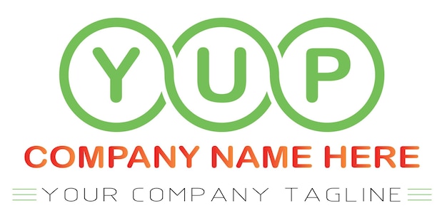 Vector yup letter logo design