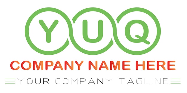 Vector yuq brief logo ontwerp