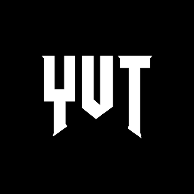 ロゴデザイン 黒と白の色の組み合わせ YUTロゴ ベクトル YUTデザイン YUTアイコン YUTアルファベット YUTタイポグラフィー
