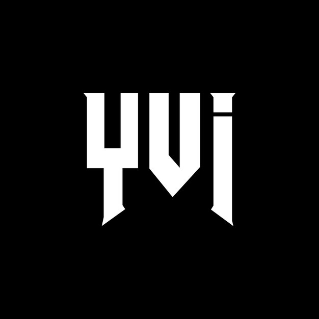 YVI 文字ロゴデザイン 黒と白の色の組み合わせ YVI ロゴ YVI ベクトル YVI デザイン YVI アイコン YVI アルファベット YVI タイポグラフィー ロゴデザイン