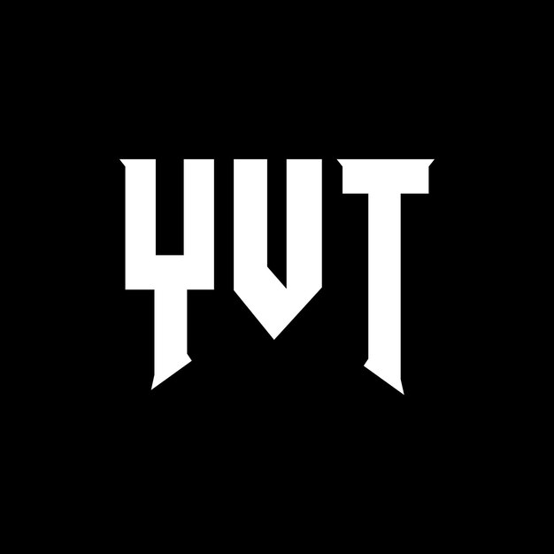 YVTのロゴデザイン 黒と白の色の組み合わせ YVTベクトル YVTアイコン YVTアルファベット YVTタイポグラフィー