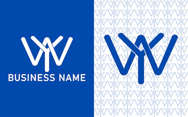 Дизайн логотипа YW Monogram или дизайн логотипа WY Monogram