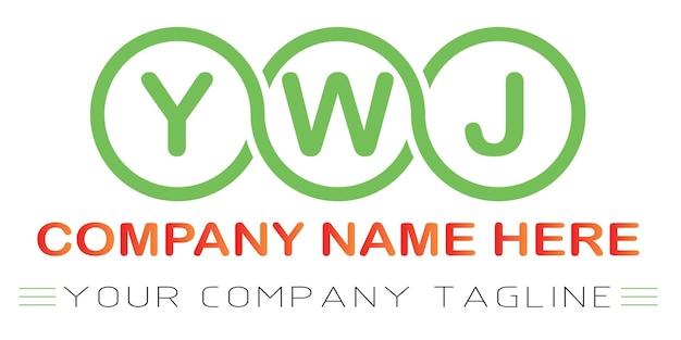 Vector ywj letter logo design