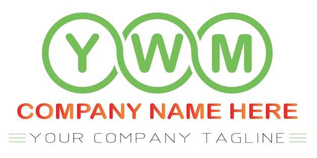 Vector ywm letter logo design