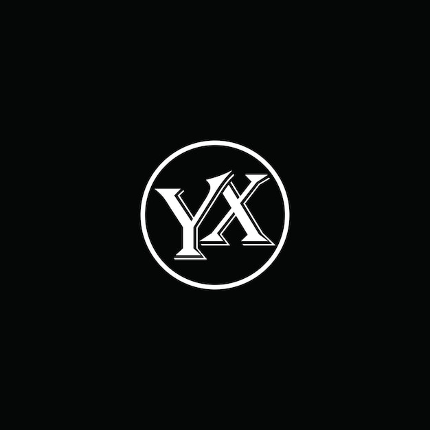 Vector yx letter logo creatief ontwerp met vector grafisch yx eenvoudig en modern logo