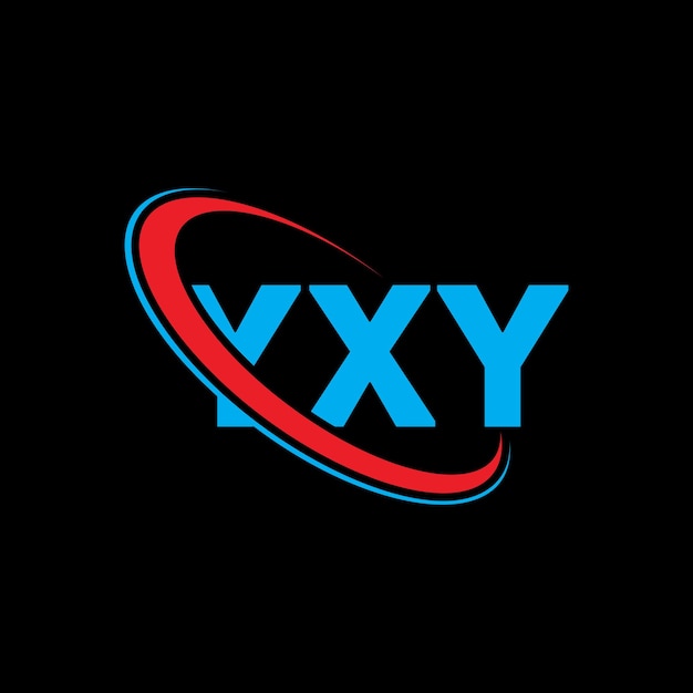 벡터 yxy 로고 yxy 문자 yxy 글자 로고 디자인 yxy 이니셜, 원과 대문자 모노그램 로고, 기술 비즈니스 및 부동산 브랜드를 위한 yxy 타이포그래피