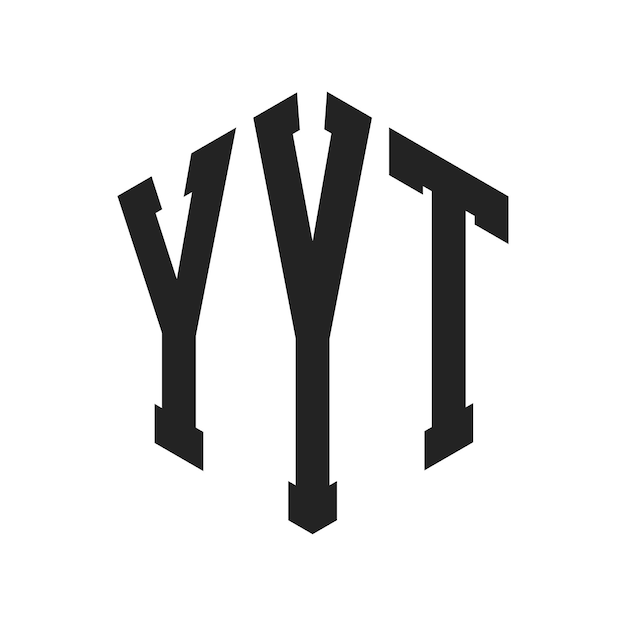 YYT ロゴデザイン イニシャルレター YYT モノグラム ロゴは六角形を使用しています