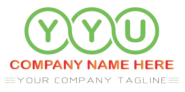 Vector yyu brief logo ontwerp