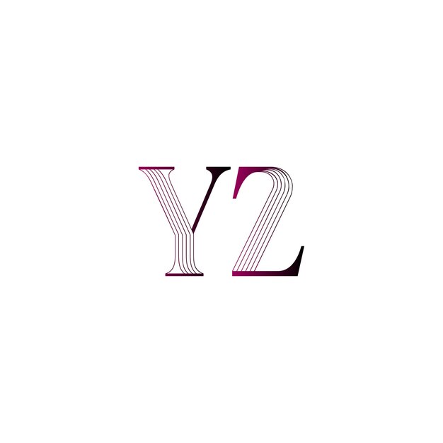 Vector yz initial logo design