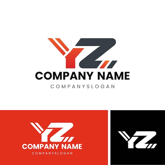 Vector yz initial logo design