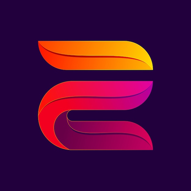 Z Alfabet letter logo Abstract Glanzend Kleurrijk logo vector ontwerpsjabloon