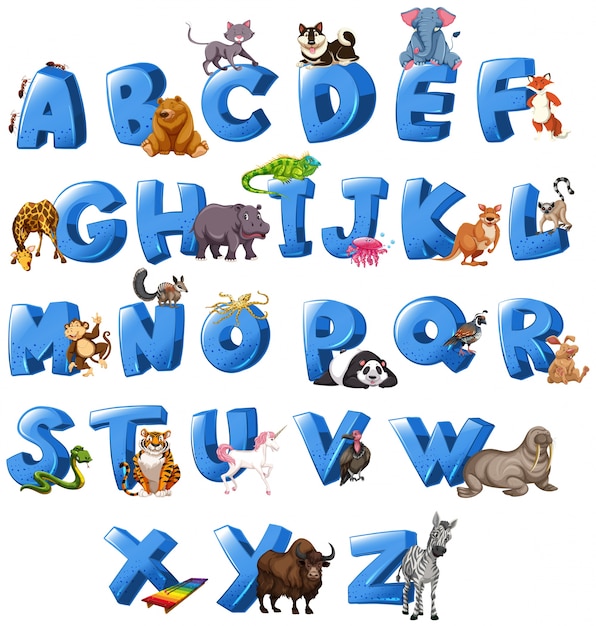 Vector a to z aphabet letter