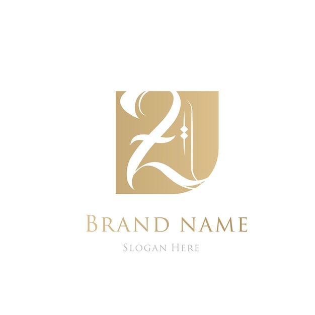 Z Gouden luxe elegante logo