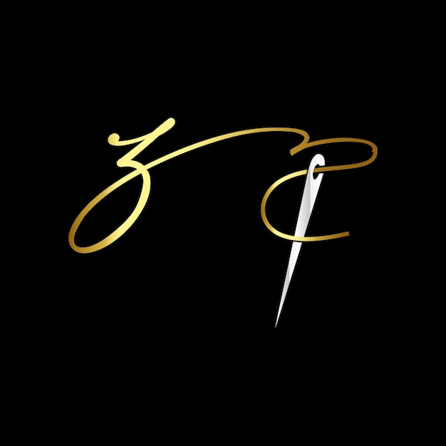 Z initial logo, handwriting clothing logo template vector