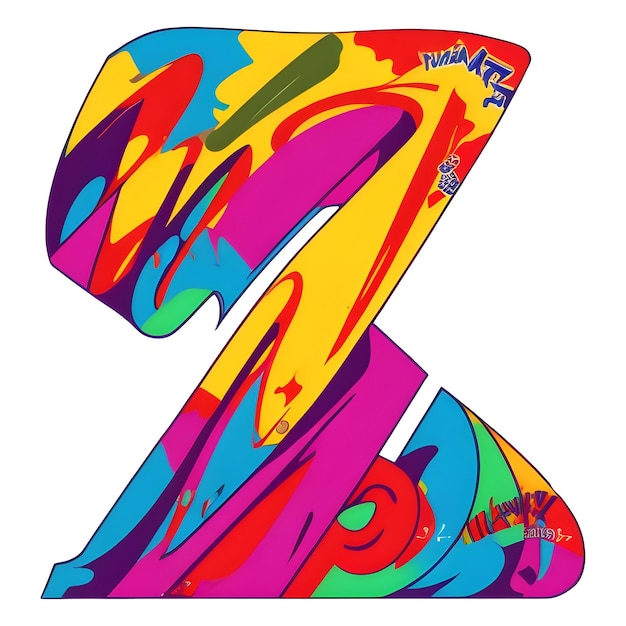 Vector z initial technology logo vector image