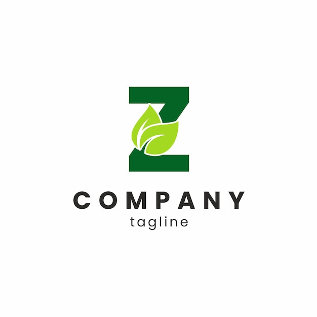 Z 잎 유기농 로고