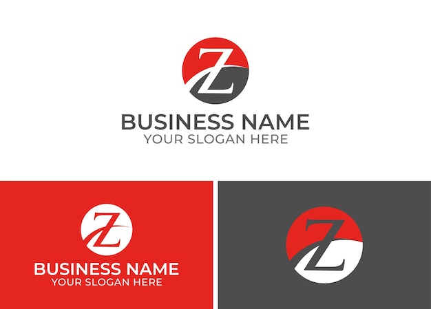 Z letter circle logo design template