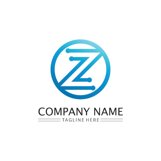 Z letter en lettertype z logo ontwerp vector identiteit illustratie