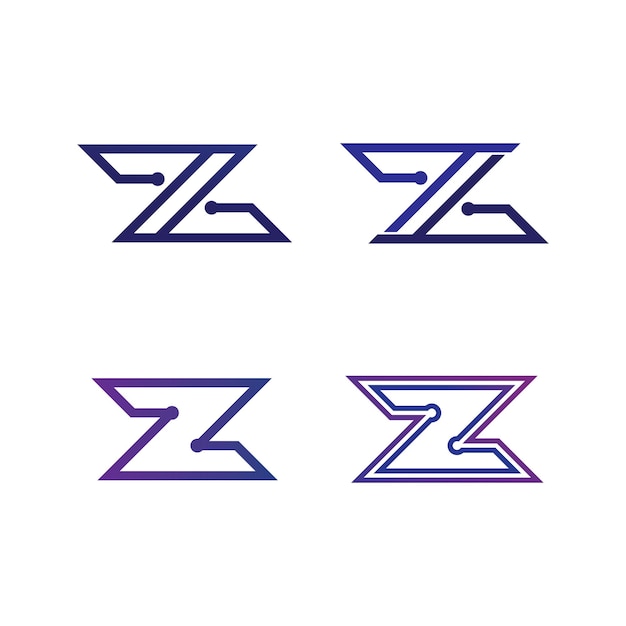 Vector z letter en lettertype z logo ontwerp vector identiteit illustratie