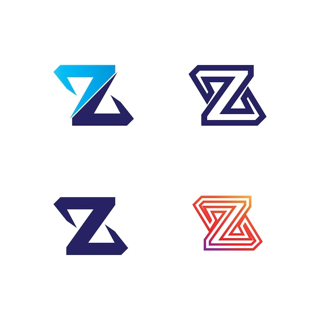 Lettera z e carattere z logo design illustrazione identità vettoriale