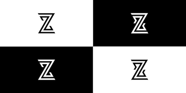 Illustrazione dell'icona di vettore del logo iniziale della lettera z