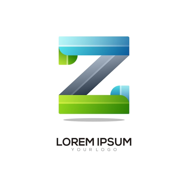 Z letter logo kleurrijke gradiënt illustratie