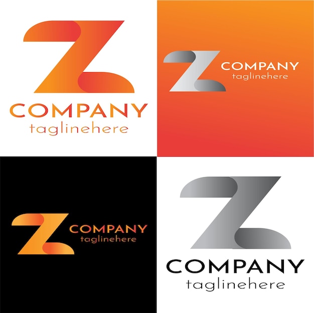 Логотип буквы Z и векторный шаблон символов Premium векторы