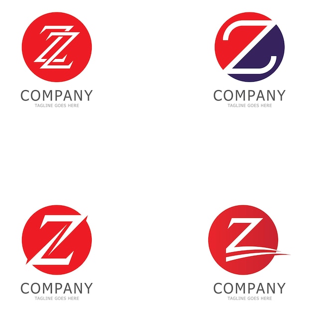 z letter logo template vector icon