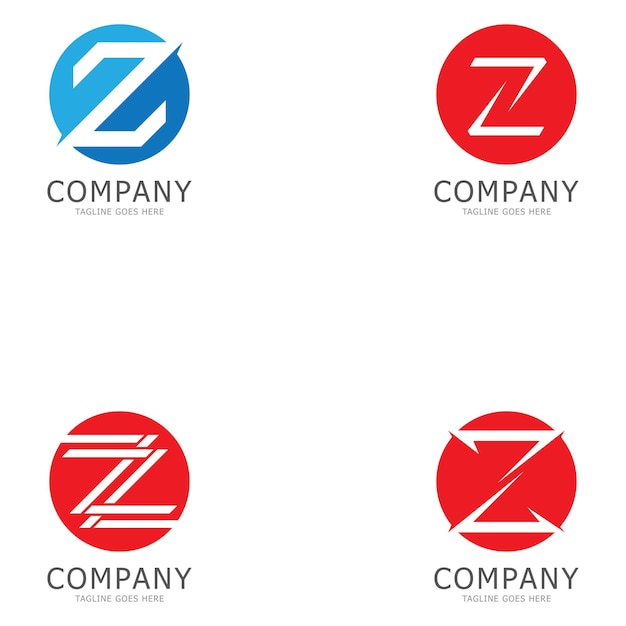 z letter logo template vector icon