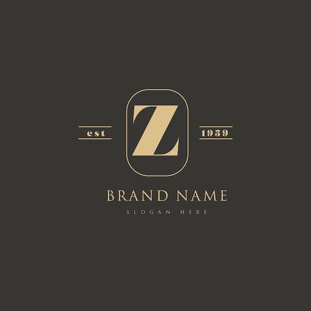 Z-letter luxe gouden logo