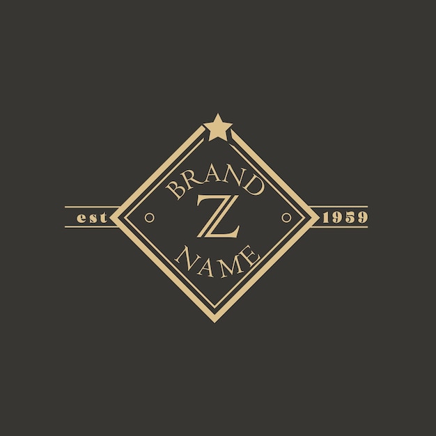 Vector z-letter luxe gouden logo