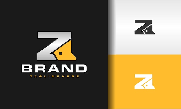 Vector z-letter scoop bulldozer logo