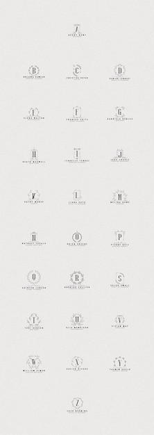 A to z minimal elegance logos eps