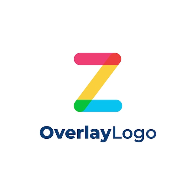 Z Modern And Colorful Initial Alphabet Letter Logo Overlapping Graphics