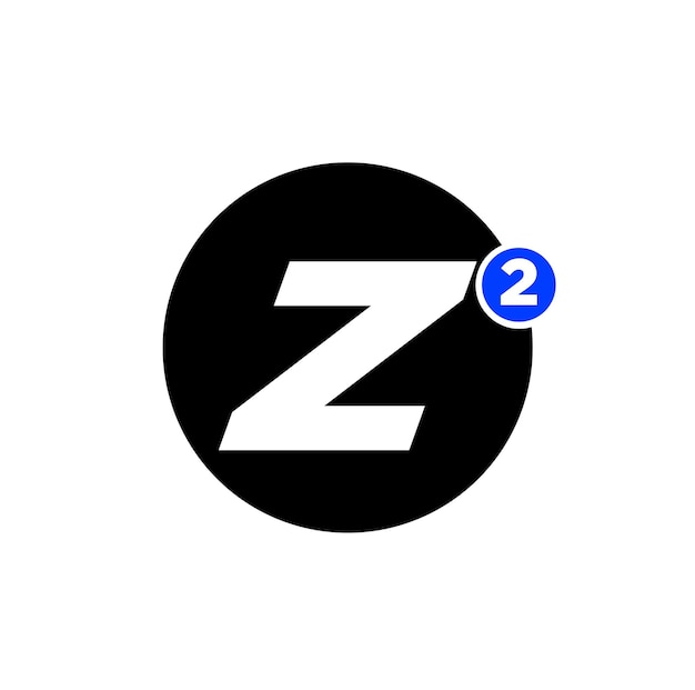 Z2 company name initial letters monogram Z2 icon