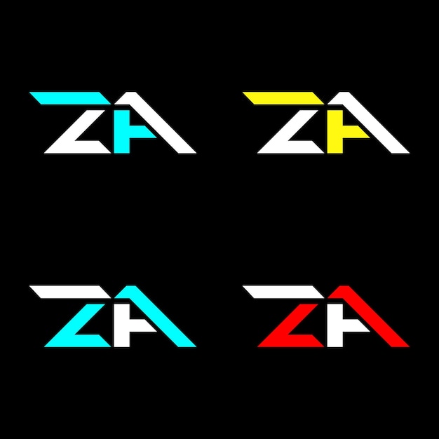 ZA minimal letter logo design