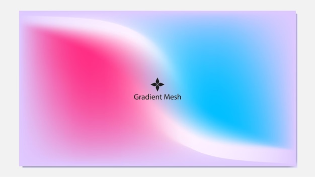 Zacht gradiënt mesh Een mengeling van pastel roze en blauwe tinten